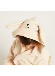 Juniors Solid Bathrobe with Hood and 3D Ears