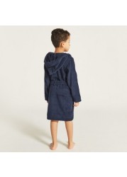 Juniors Textured Bathrobe with Hood and Pockets