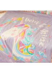 Fancy Fluff Unicorn Print 4-Piece Organic Bedding Set