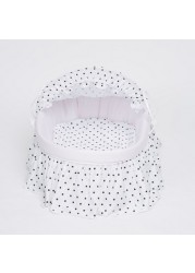 Cambrass Polka Dots Print Moses Basket with Hood - 47x84 cms