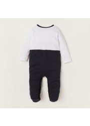 Giggles Colourblock Sleepsuit with Long Sleeves