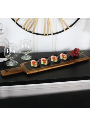 Raj Acacia Wood & Slate Serving Board (55 x 12.3 x 1.8 cm)