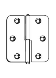 Suki Aluminum Door Hinge Left (8 x 8 cm)