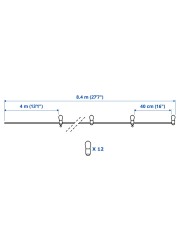 SOLVINDEN LED lighting chain with 12 bulbs