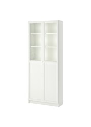 BILLY / OXBERG Bookcase with panel/glass doors
