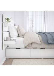 NORDLI Bed frame w storage and headboard