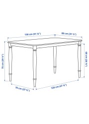 DANDERYD / INGOLF Table and 4 chairs