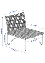 JUTHOLMEN One-seat section, outdoor