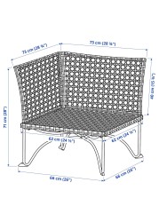 JUTHOLMEN Corner section, outdoor