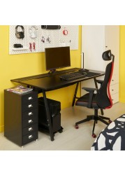 UTESPELARE / MATCHSPEL Gaming desk, chair and drawer unit