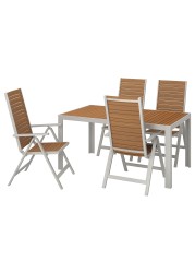 SJÄLLAND Table+4 reclining chairs, outdoor