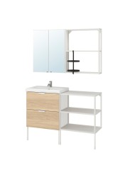 ENHET / TVÄLLEN Bathroom furniture, set of 15