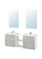 ENHET / TVÄLLEN Bathroom furniture, set of 15