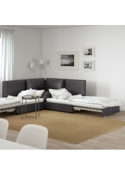 VALLENTUNA Modular crnr sofa 3-seat+2 sofa-bed