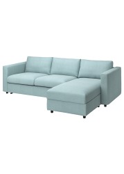 VIMLE Cover 3-seat sofa-bed w chaise lng