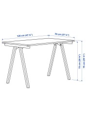 TROTTEN / FLINTAN Desk and storage combination