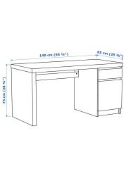 MALM/MILLBERGET / BILLY/OXBERG Desk and storage combination