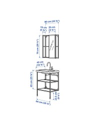 ENHET / TVÄLLEN Bathroom furniture, set of 9