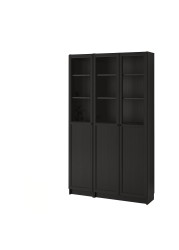 BILLY / OXBERG Bookcase with panel/glass doors