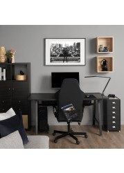 UTESPELARE / HELMER Desk, chair and drawer unit