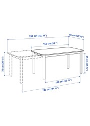 STRANDTORP / ODGER Table and 4 chairs