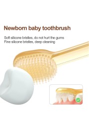 Baby Training Toothbrush Silicone Kids Toothbrush Baby Oral Hygiene Soft Bristles Deciduous Coating Tongue Cleaner 0-18M