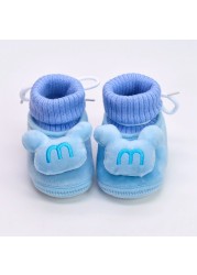 2022 New Winter Baby Shoes Infant Cotton Shoes Warm Shoes Plush Thick Medium High Tube Sock Baby Toddler Shoes Soft Shoes