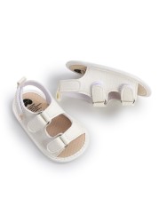 New Baby Sandals Baby Boy Girl Sandals PU Soft Bottom Sole Anti-Slip Infant First Walker Crib Shoes Newborn Moccasins