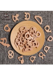 Let's Make 20pcs Wooden Teeth Natural Beech Wood Animal Wholesale DIY Bracelet Chain Accessories New Born BPA Free Elephant