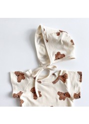 MILANCEL Children's Underwear 2021 Summer Fashion Teddy Bear One-piece Suit Set