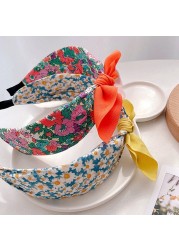 Children's Korean version versatile bow hairpin casual floral headband girls headdress baby accessories brand new