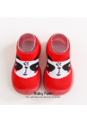 Unisex baby shoes first baby shoes first walkers boy soft sole rubber outdoor baby shoes cute animal socks baby anti-slip