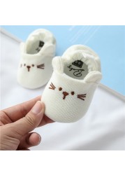 Baby Girl Knitted Boots First Walkers Snow Boots Newborn Baby Autumn Winter Cotton Warm Soft Sole Plush Prewalker 0-18days