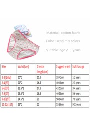 12pcs/lot Baby Girls Underwear Cotton Briefs Kids Short Briefs Children Underwear