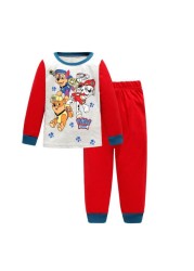 Paw Patrol Pajamas Set Thin Long Sleeve Mashal Chase Rubble Patrola Baby Clothes Children Sleepwear Night Spring Pajamas