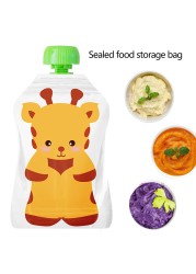 8pcs Reusable Food Storage Bag Homemade Fruit Juicer Pouch Squeeze Station Fruit Juice and Feed Pouches Wholesale