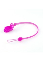 Safety Silicone Baby Infant Toddler Doll Soft Pacifier Nipple Soother Clip Chain Strap Holder Baby Chew Toy for Baby