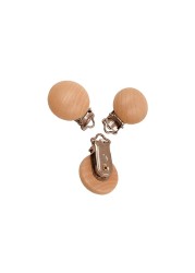 Coskiss Pure Natural Wo Wooden Pacifier Clip DIY Care Accessories Pacifier Clip Chewing Teeth DIY Holding Tool