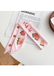 1pc Adult Kids Silk Scarf French Style Headband Girls Braided Bow Long Ribbon Head Rope Tied Hair Streamer Clothes Accessories