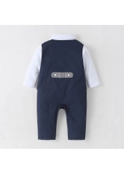 New spring and autumn boys clothes baby rompers one-piece suit children's clothing home wear