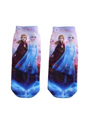 4 Pairs/Bag Kids Socks Children Frozen Socks Spring Cotton Anna Elsa Princess Cartoon Socks for Boy Girls Socks