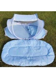 3pcs/lot 0-36 Months Baby Bed Portable Foldable Baby Crib With Netting Newborn Sleep Bed Travel Bed Mosquito Net Baby Bedding