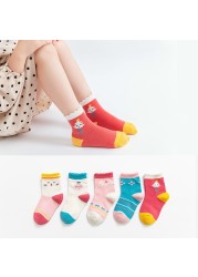 5pairs/lot Cute Baby Girls Socks Summer Cotton Children Socks Infant Toddler Baby Toddler Socks Kids Cotton Socks Calcetines Bebe