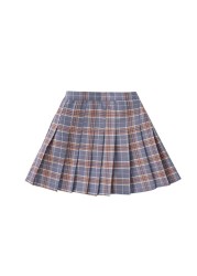 Girls Skirts Autumn Vintage Pleated Plaid Skirts School Teenage Girl Spring Kids Skirt Children Clothes 3 4 6 8 10 12 14 Years