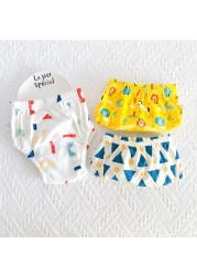 3 Pieces/Lot Baby Training Pants 6 Layers Baby Cloth Diapers Reusable Washable Cotton Elastic Waist Cloth Diaper 8-18kg Nappy