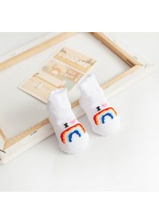 Spring Summer Baby Girls Boys Cotton Soft Socks for Newborn Baby Letter Printed Warm Infant 0-6 Months Clothes Accessories