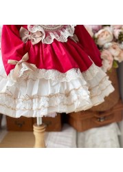 Children Spanish Sweet Flower Girl Dress Baby Girl Clothes Flower Girl Dresses Festivals Newyears Clothes Christmas Dress