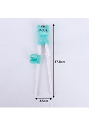 1pc cute cartoon baby beginner training chopsticks food grade silicone animal pattern baby learning chopsticks