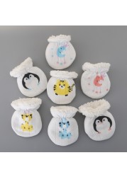 1 Pair Winter Gloves Anti-grab Mittens Thicken Warm Fleece Glove Cute Boys Girls Hand Warmer for Newborn Gifts