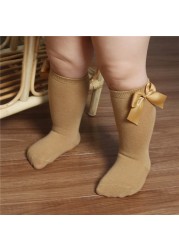 New Brand Baby Toddlers Socks Autumn Winter Children Girls Knee High Long Sock Cotton Big Bow Spanish Style Kids Floor Socks